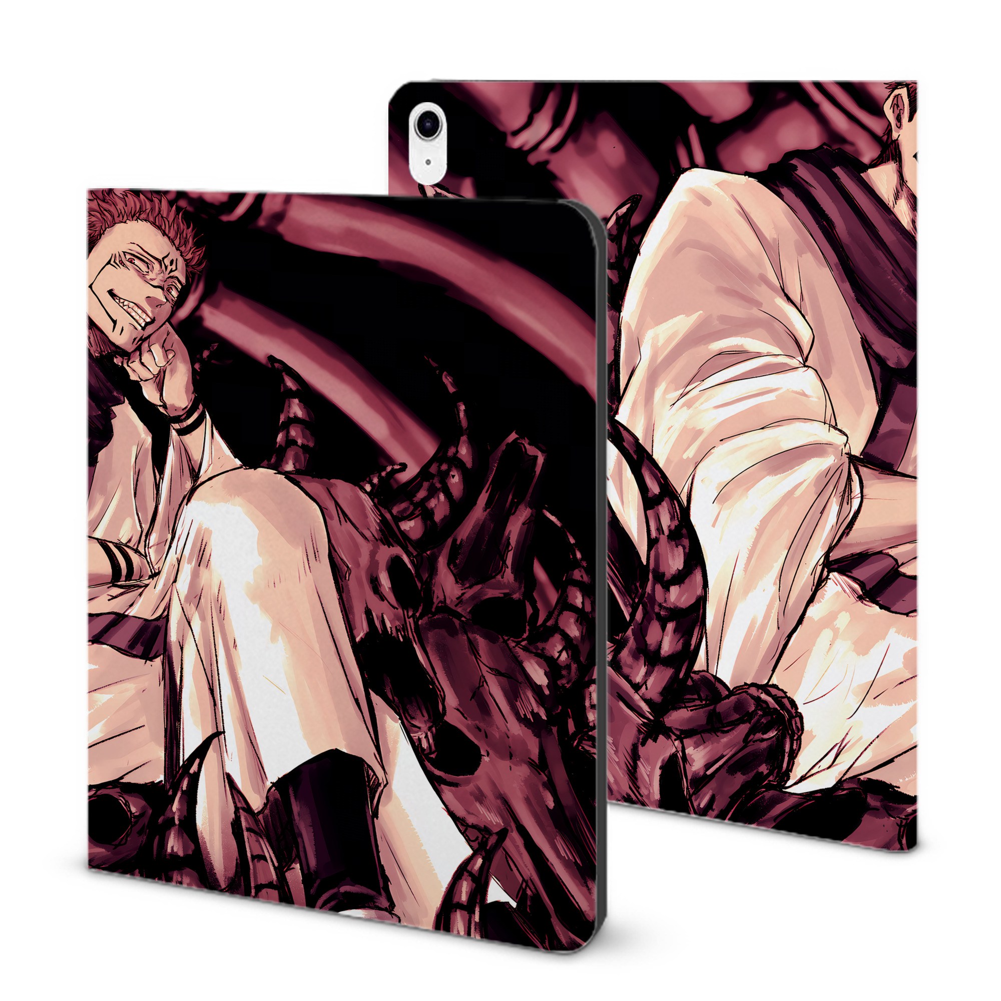 （画像用） 呪術廻戦 Jujutsu Kaisen IPad ケース ブック型 PUレザー TPU 耐衝撃 軽量 薄型 ペン収納なし 全面保護 IPad 各モデル対応